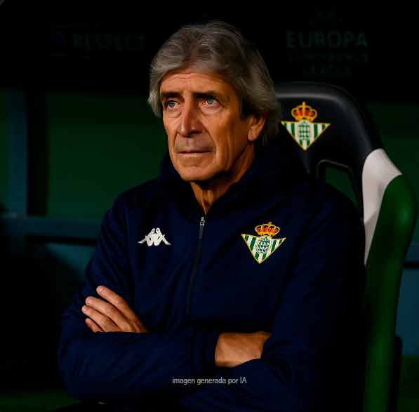 Manuel Pellegrini dirigiendo al Betis en la Conference League